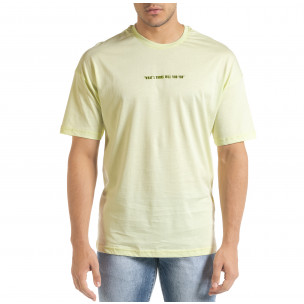 Мъжка зелена тениска с колоритен принт  2
