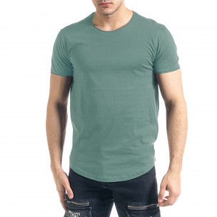 Basic мъжка тениска в пастелно зелено 