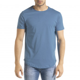 Basic O-Neck тениска цвят деним 