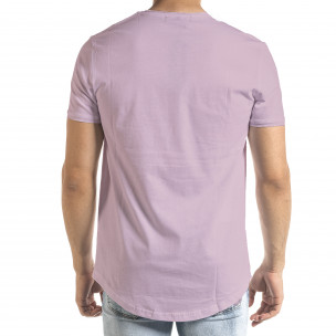 Basic мъжка тениска в светло лилаво  2