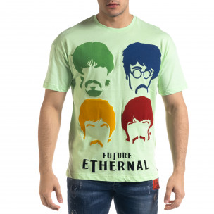 Мъжка зелена тениска The Beatles 