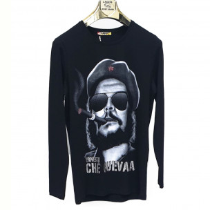 Мъжка черна памучна блуза Che Guevara 