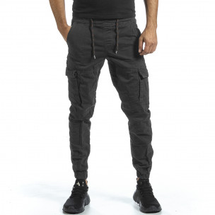 Сив Cargo Jogger панталон с ластик на кръста 95001 