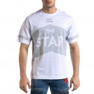 Мъжка тениска в бяло The Star SAW