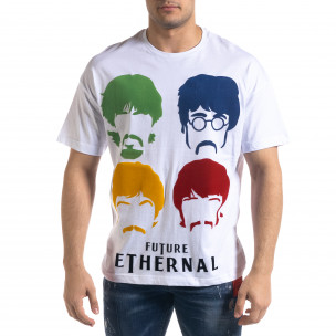 Мъжка бяла тениска The Beatles