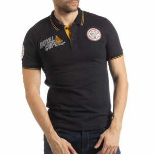 Мъжка тениска polo shirt Royal cup в тъмно синьо - FASHIONMIX.BG Мъжка тениска polo shirt Royal cup в тъмно синьо