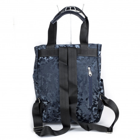 Дамска синя комбинирана чанта-раница 2