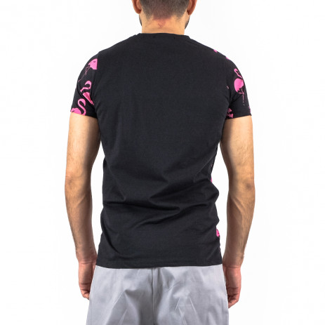 Мъжка черна тениска Big Flamingo 2