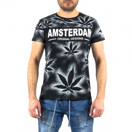 Мъжка черна тениска Amsterdam 2
