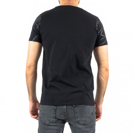 Мъжка тениска с принт в черно 2