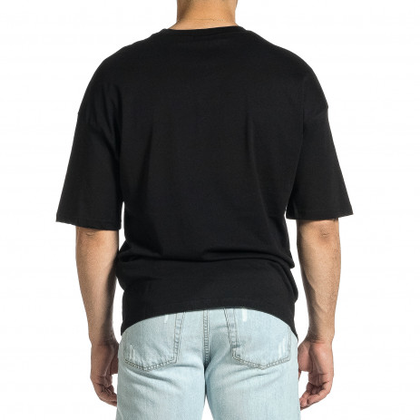 Мъжка черна тениска Dinosaur Oversize 2