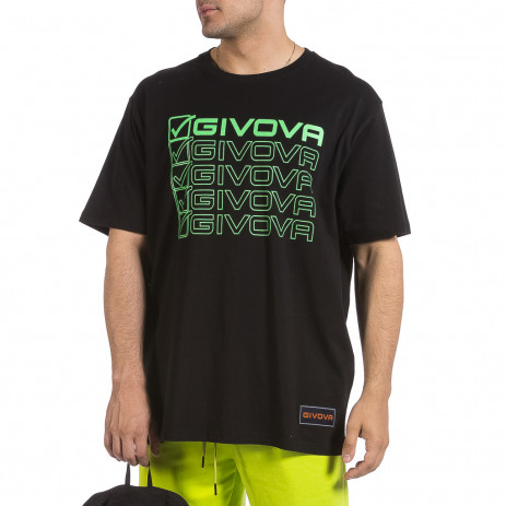 Мъжка черна тениска Givova Big Size 2