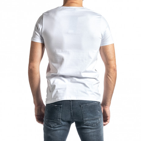 Мъжка бяла тениска Barcode 2