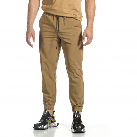 Мъжки шушляков панталон Jogger цвят каки 2