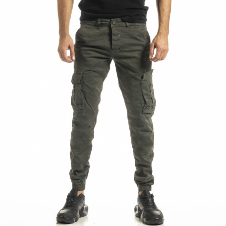 Зелен мъжки панталон Cargo Jogger 8016