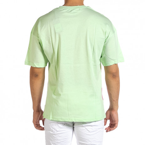 Зелена мъжка тениска с колоритен принт 2