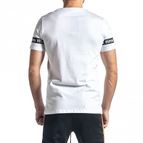 Мъжка бяла тениска White Black 2