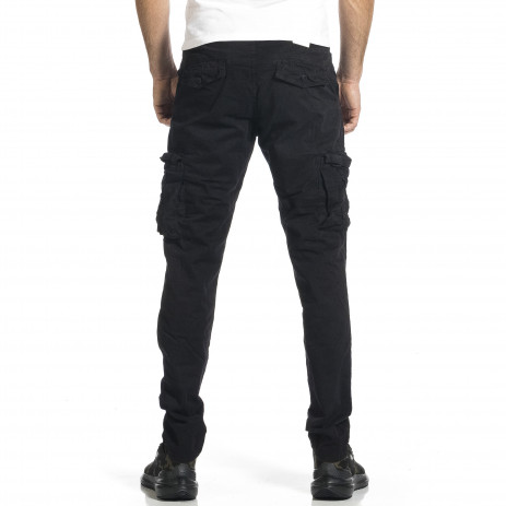 Мъжки черен панталон с прави крачоли & Big Size 8020 2