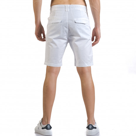 Мъжки бели къси панталони с връзки 2
