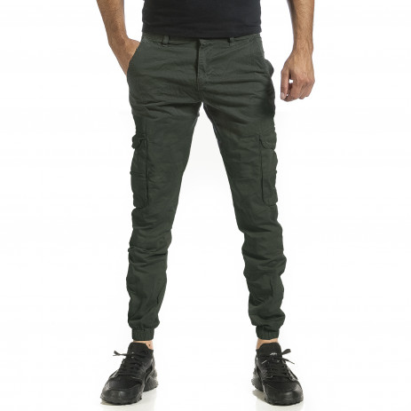 Зелен Cargo Jogger панталон с цип 8166