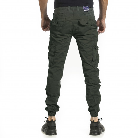Зелен Cargo Jogger панталон с цип 8166 2