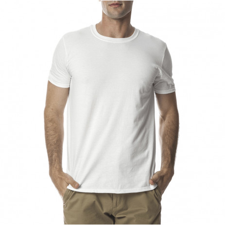 Мъжка бяла памучна тениска базов модел