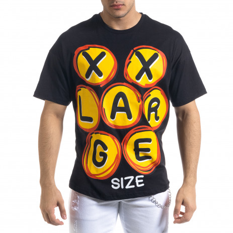Мъжка черна тениска XXLarge