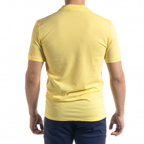 Мъжка тениска пике polo shirt в жълто 2