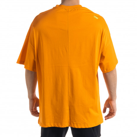 Super Oversize мъжка тениска в оранжево 2