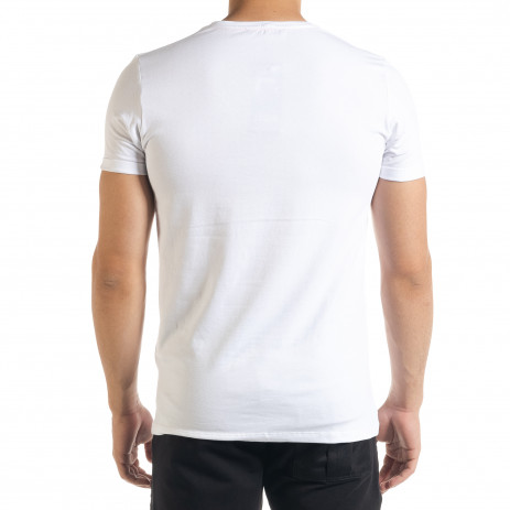 Бяла мъжка тениска You Can 2