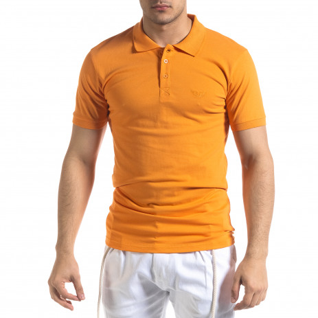 Мъжка тениска пике polo shirt в оранжево