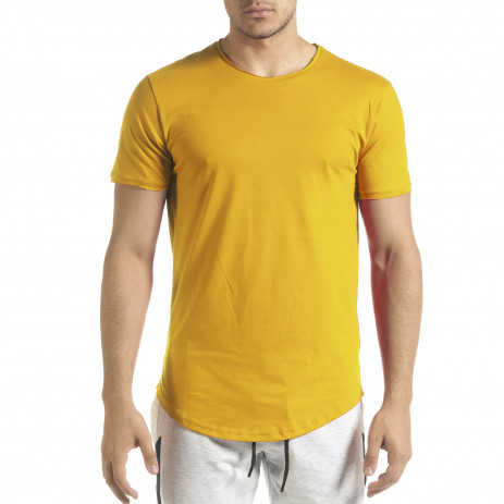 Basic мъжка тениска в жълто