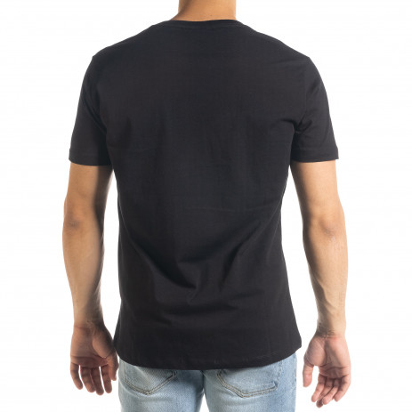 Черна мъжка тениска Freefly с бродерия 2
