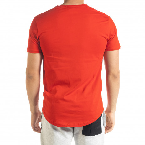 Basic мъжка тениска в червено 2