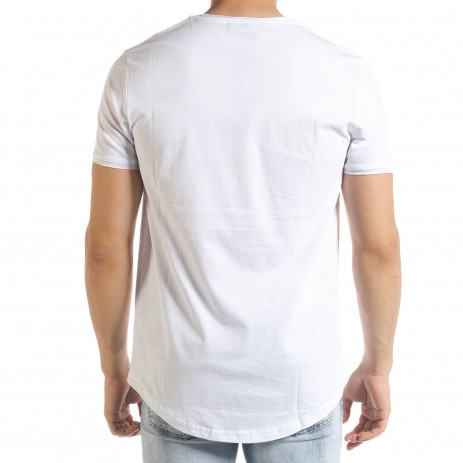 Basic мъжка тениска в бяло 2