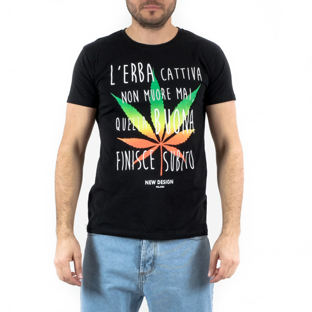 Лилава мъжка тениска с релефен папагал tsf250518-9 | Fashionmix.bg