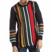 Мъжки колоритен раиран пуловер с черно it051218-57 2