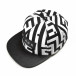 Черно-бяла шапка с надпис Black it290818-17 2