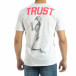 Бяла мъжка тениска Pray Trust it120619-41 3