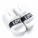 Дамски бели чехли Love на платформа. Размер  40/41 it050619-56-1 2