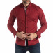 Мъжка вталена риза с червен кръстовиден десен it210319-95 2