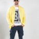 Мъжка риза от лен и памук в жълто it210319-103 2