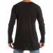 Дълга мъжка черна блуза от памук it240818-122 3