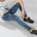 Мъжки син Jogger Jeans в рокерски стил it210319-10 3