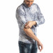 Slim fit мъжка риза Vintage десен в бяло it210319-97 3