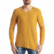 Oversized мъжки пуловер в цвят камел it051218-53 2