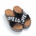 Черни дамски чехли на платформа LOVE it050619-41 4