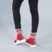 Червени дамски маратонки тип чорап с акценти it250119-58 2