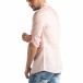Мъжка риза от лен и памук в розово it210319-104 4