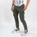 Зелен мъжки карго панталон с ластични маншети it170819-20 2